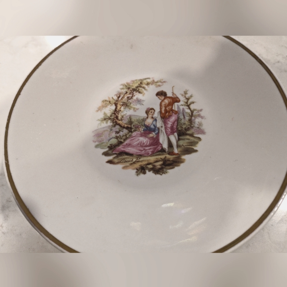 Vintage Porcelain La S Marco Victorian Era 6.5" Set of 5 Salad Bread Butter